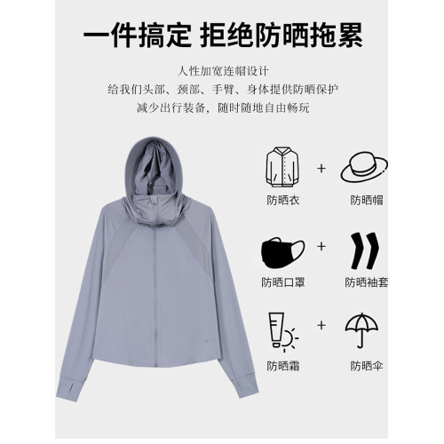 冰絲防曬衣女款夏季薄2025新款防紫外線UPF50+防曬服短款騎車外套