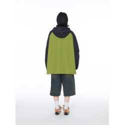 UPF50+美式撞色連帽防曬衣女夏季2025寬松透氣街頭風運動外套上衣