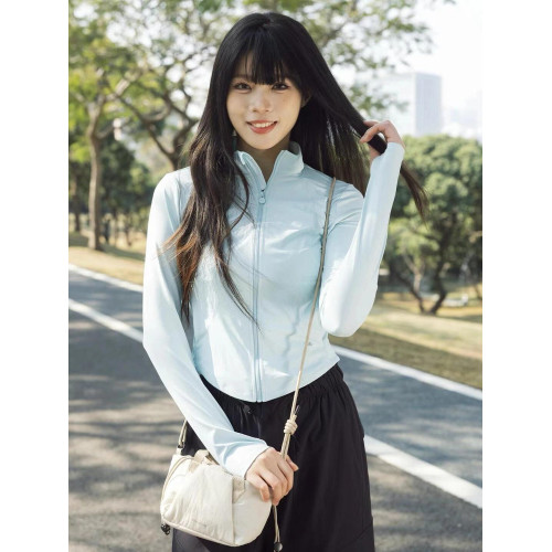 官網199！蕉家涼感防曬衣立領冰絲吸汗速乾短款顯瘦防曬外套女夏