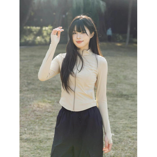 官網199！蕉家涼感防曬衣立領冰絲吸汗速乾短款顯瘦防曬外套女夏
