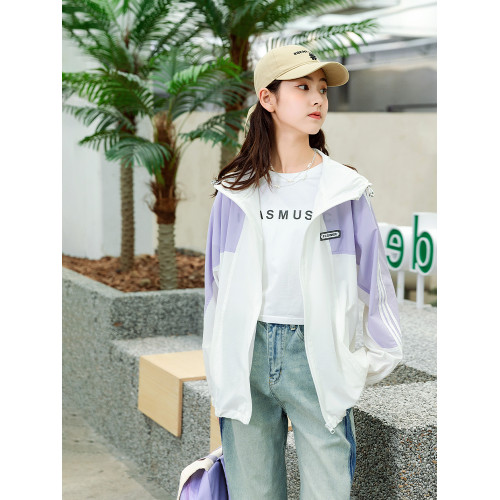 初中生防曬衣少女大童夏季薄款外套高中生夏裝女孩防曬服透氣上衣