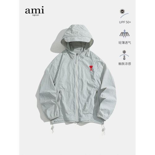 Ami ngcai官方防曬衣女夏季輕薄upf50+鬭篷外套冰絲防曬服皮膚衣