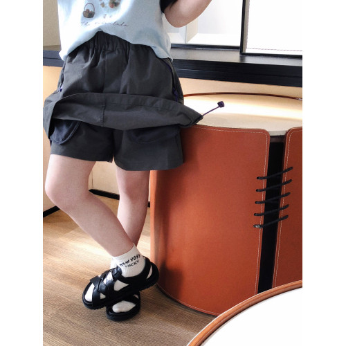 美妞之城女童山系洋氣工裝帶內褲短裙2025夏季新款童裝 親子裝 薄