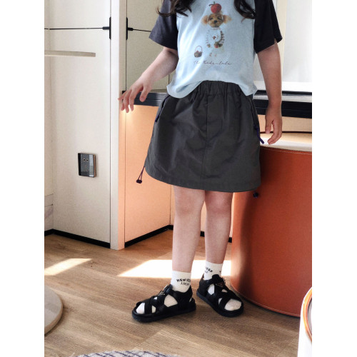 美妞之城女童山系洋氣工裝帶內褲短裙2025夏季新款童裝 親子裝 薄