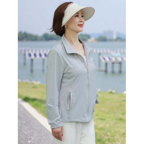雪中飛品牌媽媽夏裝外套2025新款中老年女士時尚防曬衣休閒上衣F