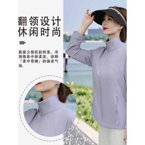 雪中飛品牌媽媽夏裝外套2025新款中老年女士時尚防曬衣休閒上衣F
