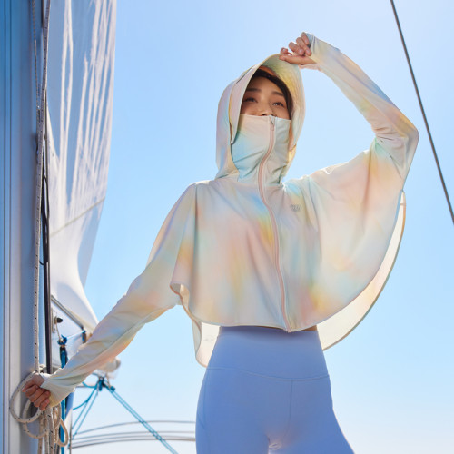 波司登防曬衣女鬭篷短款夏科技涼感透氣UPF100+