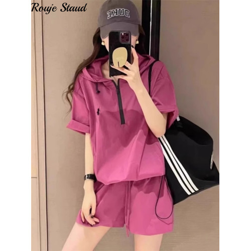 Rouje Staud時尚休閒套裝女夏季減齡搭配一整套防曬衣短褲兩件套