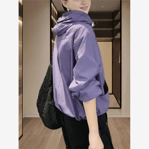 Rouje tusse夏季新款女士防曬衣戶外透氣沖鋒衣防曬服防曬衫外套