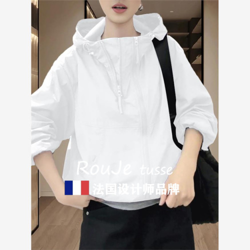 Rouje tusse夏季新款女士防曬衣戶外透氣沖鋒衣防曬服防曬衫外套