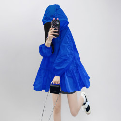 克萊因藍防紫外線防曬衣女款2025新款巨好看的高級感防曬服外套夏