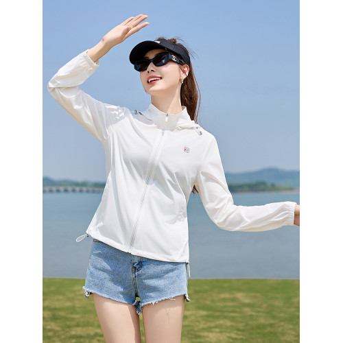 休閒防曬衣女修身2025夏季新款時尚戶外運動防曬服冰絲涼感薄外套