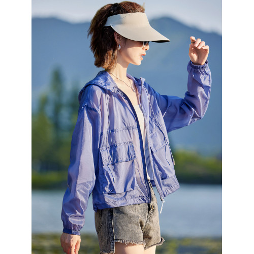 時尚休閒防曬衣女短款2025夏季新款寬松透氣小個子防曬服輕薄外套