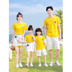 不一樣的親子裝夏裝一家三口四口風母女洋氣裙套裝炸街母子裝
