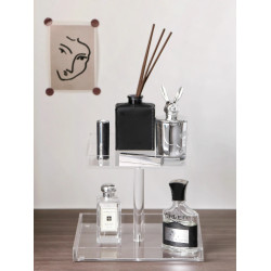 亞克力雙層置物架浴室洗漱台收納架桌面化妝品香水收納架梳妝台架