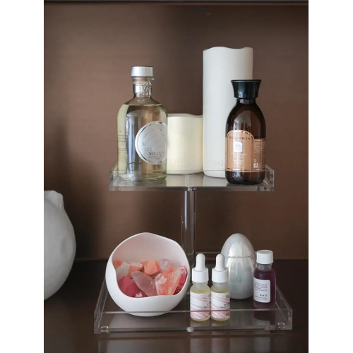 亞克力雙層置物架浴室洗漱台收納架桌面化妝品香水收納架梳妝台架