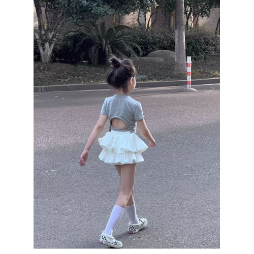 吉小可童裝女童ins百褶裙夏季a字半身裙褲蓬蓬蛋糕裙超短裙親子裝