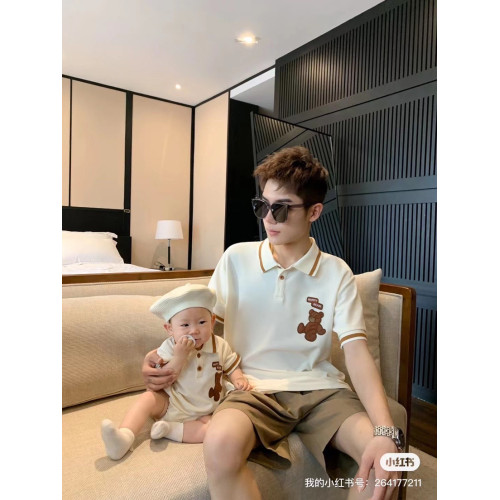 親子裝夏款一家三口四口洋氣母女裙嬰兒夏季短袖t恤哺乳POLO襯衫