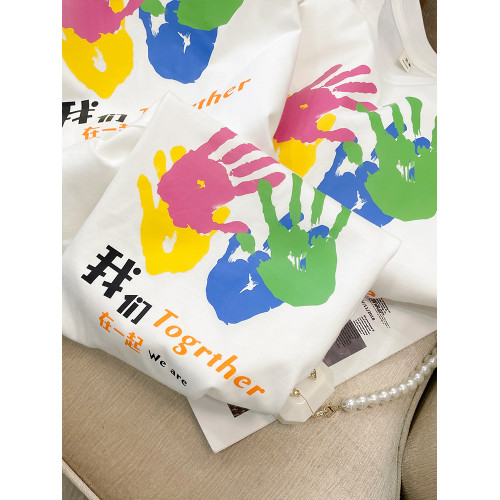 親子裝夏季一家三口2025新款潮母子母女洋氣t恤純棉短袖家庭四口
