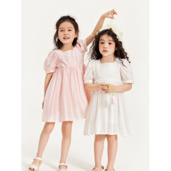 【mini親子】迷你巴拉巴拉女成人連衣裙夏季純棉泡泡袖親子裝夏