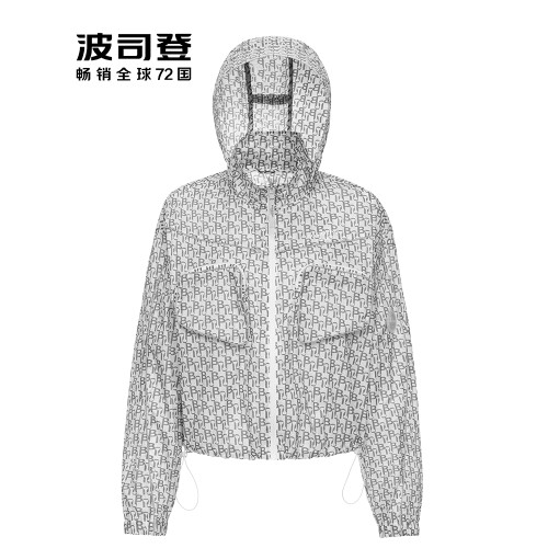 波司登防曬衣女款夏季新款時尚潮流機能風短款連帽透氣防曬服外套