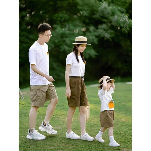 不一樣的親子裝一家三口母子裝2024新款短袖t恤母女裝夏季親子t恤