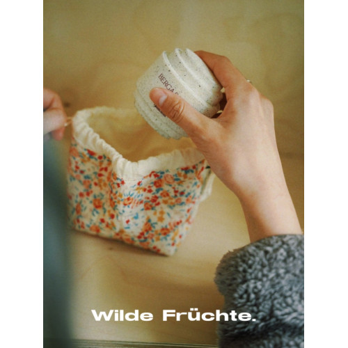野菓.Wilde Früchte.2024韓系花園系列碎花夾棉束口收納包化妝包