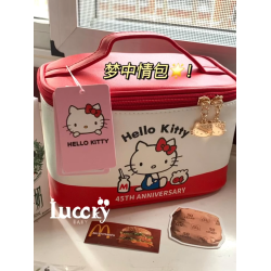 化妝包2025新款可攜式kitty大容量手提可愛防水高顔值耐髒收納包
