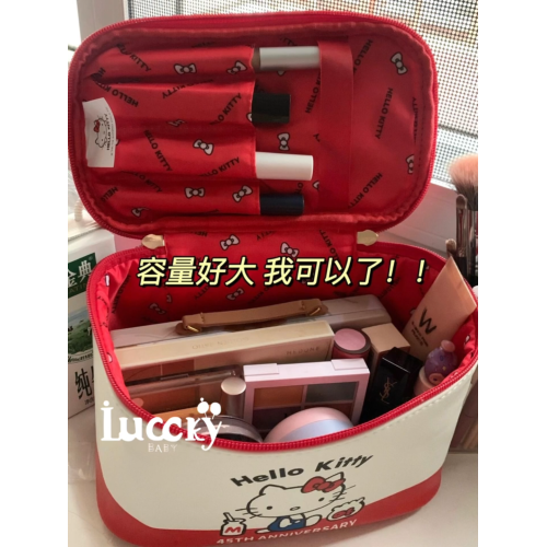 化妝包2025新款可攜式kitty大容量手提可愛防水高顔值耐髒收納包