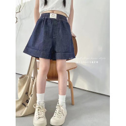 童裝女童牛仔短褲兒童褲子2025夏裝新款女大童寬鬆百搭休閒褲熱褲