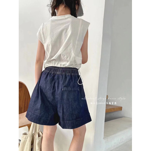 童裝女童牛仔短褲兒童褲子2025夏裝新款女大童寬鬆百搭休閒褲熱褲