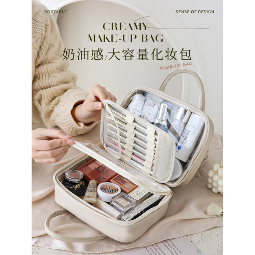 化妝包女2025新款可攜式旅行手提化妝品大容量高級分區洗漱包收納包