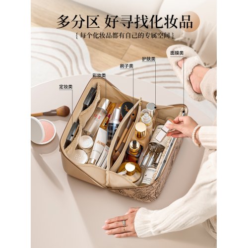 日本MUJIE化妝包女大容量高級可攜式高級網紅旅行化妝品洗漱收納袋