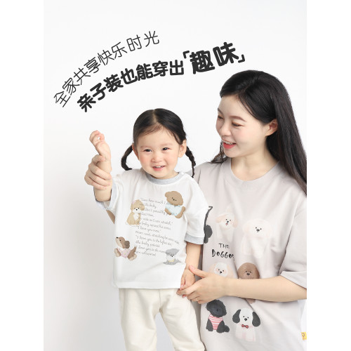 WHYLOOK親子裝一家三口衣服7A抗菌嬰兒包屁衣寶寶t恤夏季薄款外出
