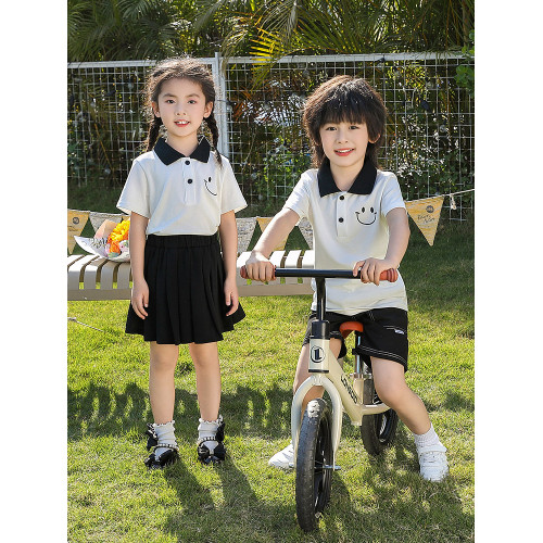 親子裝一家三口夏裝2025新款活動團體母女短袖polo幼兒園夏季套裝
