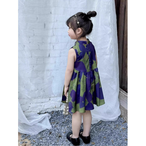 新中式一家三口親子裝母女連衣裙沙灘度假母子國風旗袍燈籠褲套裝