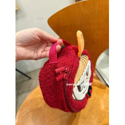 日系可愛卡通阿美毛絨手提化妝包大容量洗漱包充電器收納包