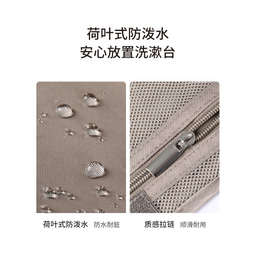 FaSoLa化妝包女可攜式分區大容量旅行收納袋折曡外出化妝品洗漱包