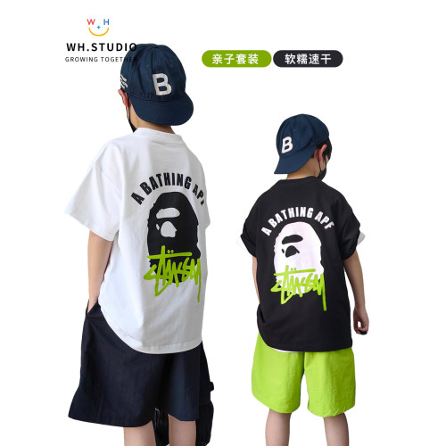 威廉家|福利親子裝日系潮牌BP高定中大童兒童全棉短袖T恤速乾短褲 威廉家|福利親子裝日系潮牌BP高定中大童兒童全棉短袖T恤速乾短褲