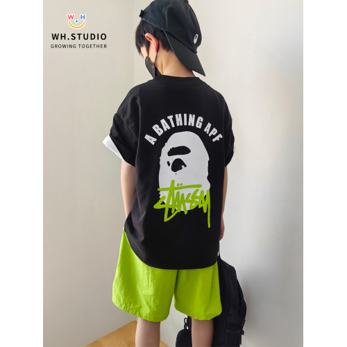 威廉家|福利親子裝日系潮牌BP高定中大童兒童全棉短袖T恤速乾短褲 威廉家|福利親子裝日系潮牌BP高定中大童兒童全棉短袖T恤速乾短褲