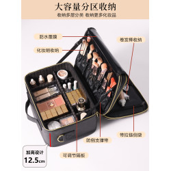 化妝包女2025新款三層大容量出差旅行可攜式手提美容紋綉專用工具箱