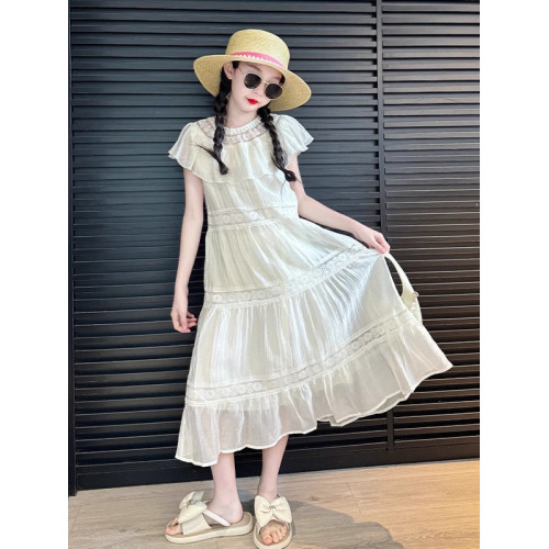 英國NextKiss女童連衣裙夏季2025新款兒童裙子大童波西米亞公主裙
