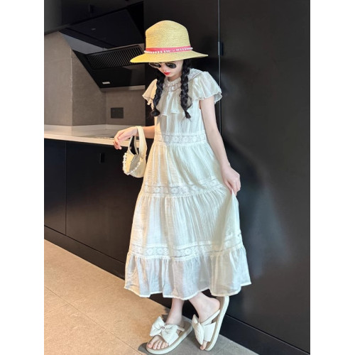 英國NextKiss女童連衣裙夏季2025新款兒童裙子大童波西米亞公主裙
