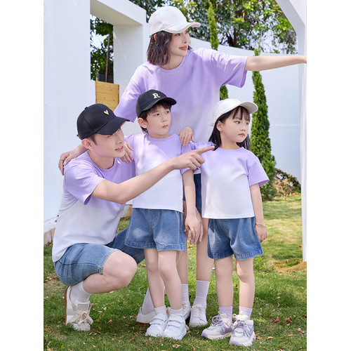 2025新款海邊度假親子裝一家三口套裝三亞沙灘漸變母女吊帶連衣裙