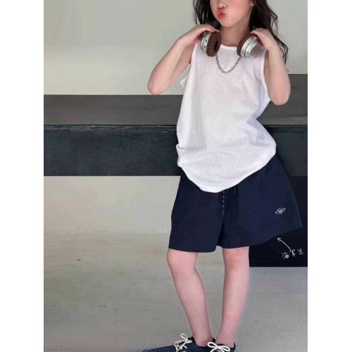 美妞之城 女童高品質水洗棉中大童夏季中褲親子裝 2025新款童裝