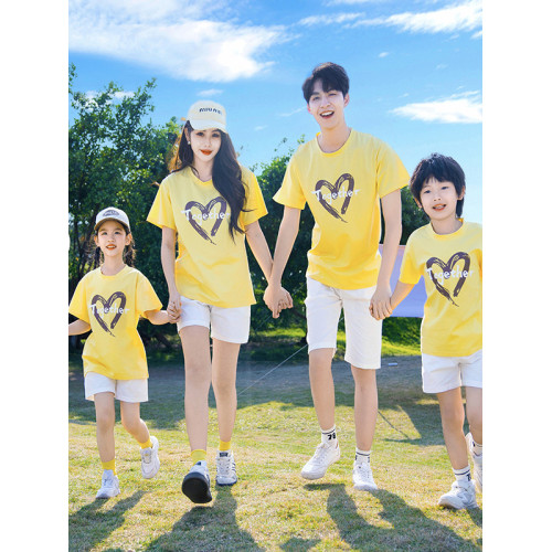夏季時尚休閒裝親子裝團建班服出遊聚會多色套裝六一活動演出服裝