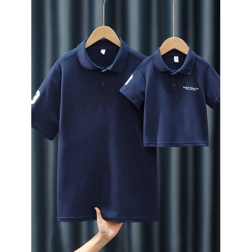 2025新款polo衫親子裝夏季一家三四口短袖母子母女裝家庭裝學院風