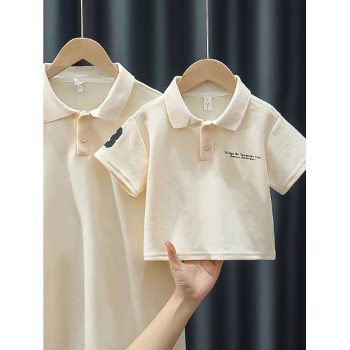 2025新款polo衫親子裝夏季一家三四口短袖母子母女裝家庭裝學院風