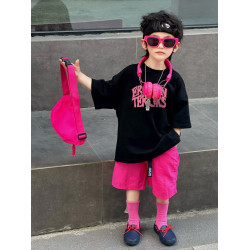 母子母女T恤親子裝一家三口四口夏高級感嬰兒親子服男童女寶套裝