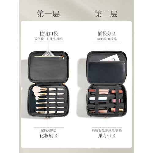 朗顔化妝包超大容量女可攜式外出旅行分區收納品防水2025新款輕奢